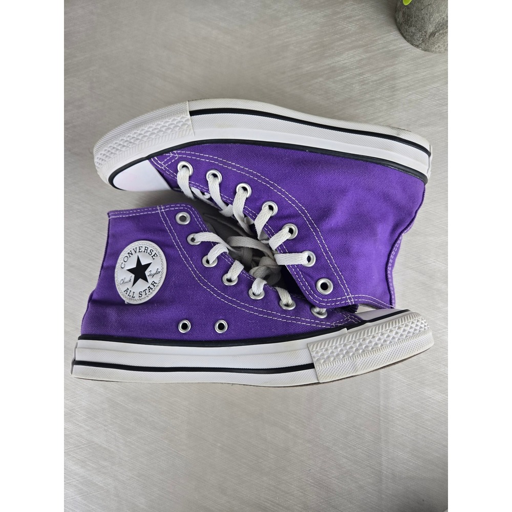 Converse Chuck Taylor All Star Purple High Top Sneakers Womens 7 Mens 5 - Picture 8 of 12